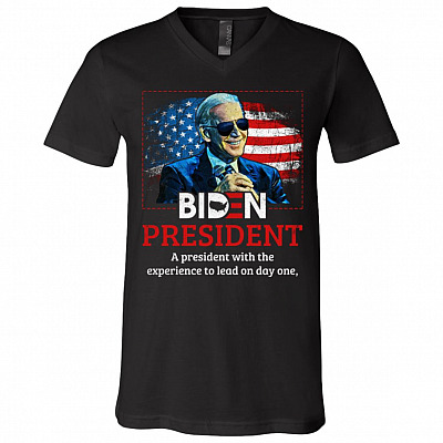 CubeBik Biden President A President With Experience To Lead On Day Onee T-Shirt - Joe Biden 2020 Shirt