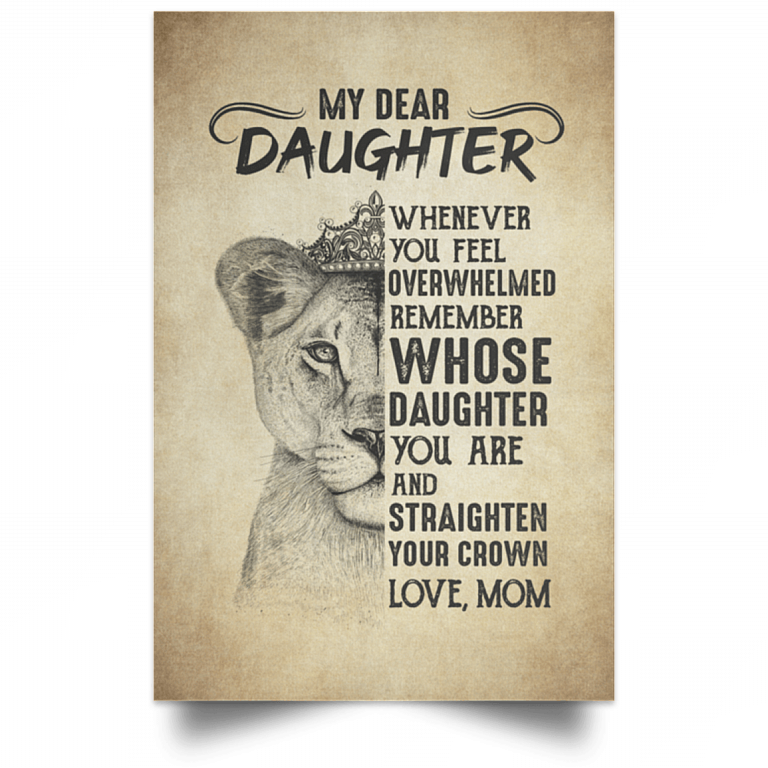 Poster no Framed Black Girl My Dear Daughter Whenever Canvas With Framed