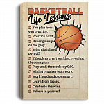 CubeBik Basketball Life Lessons You Play How You Practice Gallery Wrapped Framed Canvas Prints - Unframed Poster