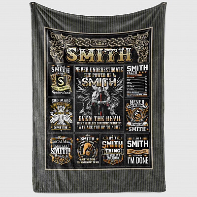 Alternative view of Never Underestimate The Power Of A Smith Fleece Blanket - Premium Sherpa Blanket - Woven Blanket