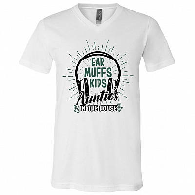 Ear Muffs Kids Auntie's In The House T-Shirt - V-Neck