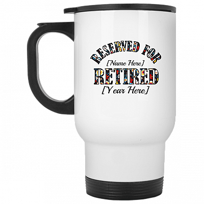 14 oz. White Travel Mug