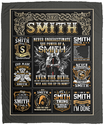 Never Underestimate The Power Of A Smith Fleece Blanket - Premium Sherpa Blanket - Woven Blanket