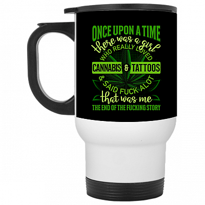 14 oz. White Travel Mug