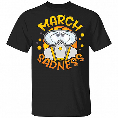 Funny March Sadness Disappointment League Saying T-Shirt V-neck - March Madness Poison Mask T-Shirt