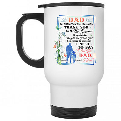 14 oz. White Travel Mug