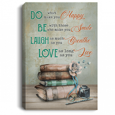 Do What Make You Happy Reading Gallery Wrapped Framed Canvas Prints - Unframed Poster