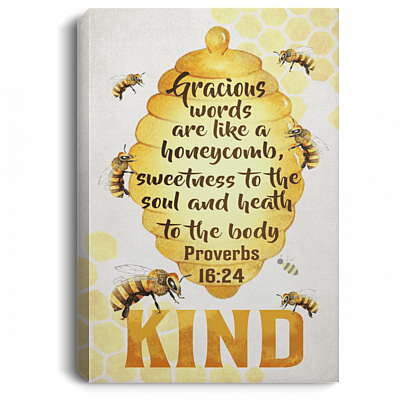 Be Cute Bee Kind Whisper Words Framed Canvas Unframed Poster Prints - Inspirational Bee Home Decor Wall Art