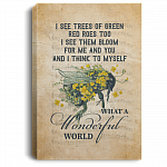 I See Trees Of Green Red Roses Too I See Them Bloom For Me And You Framed Canvas - Unframed Poster - What A Wonderful World Wall Art