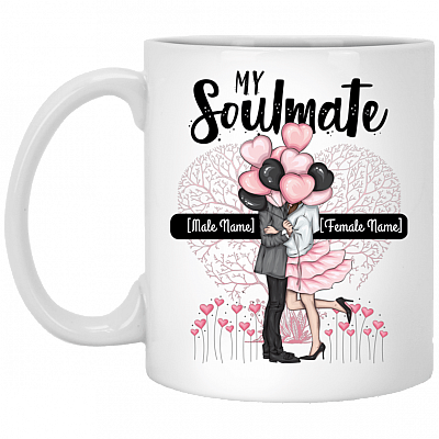 Personalized My Soulmate - Soulmate Love Ceramic Coffee Mug - Beer Stein - Water Bottle - Color Changing Mug