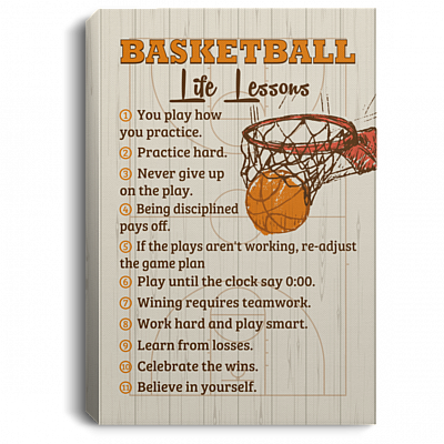 Basket Life Lessons Framed Canvas - Unframed Poster
