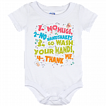 No Hugs No Handshakes Go Wash Your Hands Thank Me Baby Onesie - Baby Infant Bodysuit