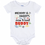 Mommy and Daddy's New Travel Bud-dy Baby Onesie - Baby Infant Bodysuit