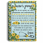 Nurse's Prayer Give To My Heart Oh Lord Compassion and Understanding Framed Canvas Prints - Unframed Poster