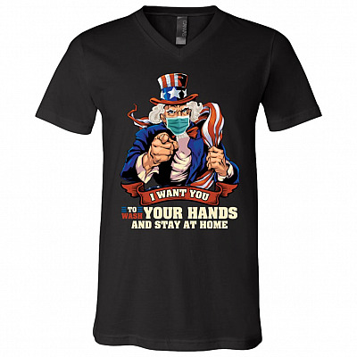 Uncle Sam I Want You To Wash Your Hands And Stay At Home - Funny Toilet Paper Shortage Virus Flu Panic Shirt