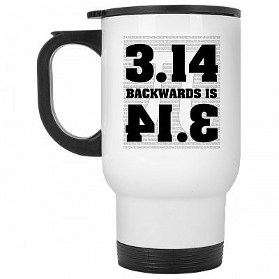 14 oz. White Travel Mug