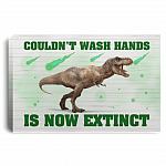 Couldn't Wash Hands Is Now Extinct T-Rex Funny Gallery Wrapped Framed Canvas Prints - Unframed Poster