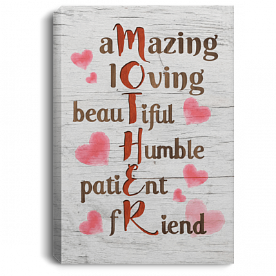 Cute Mother's Day Saying Quote Framed Canvas Unframed Poster - Beautiful To My Mother Home Decor Wall Art