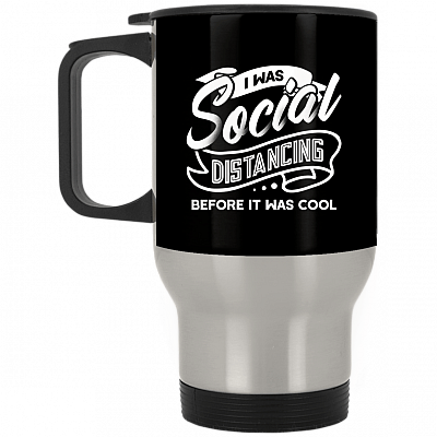 14 oz. Silver Travel Mug