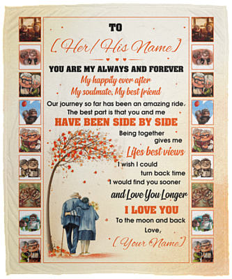 Personalized You Are My Always Forever My Happily Ever After Fleece Blanket - Premium Sherpa Blanket - Woven Blanket