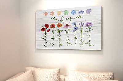 Alternative view of Yoga I Am Powerful Creative Magical Love Free Transcendent Divine Framed Canvas Prints - Unframed Poster