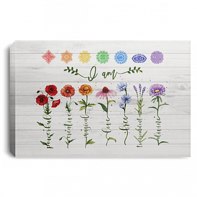 Yoga I Am Powerful Creative Magical Love Free Transcendent Divine Framed Canvas Prints - Unframed Poster