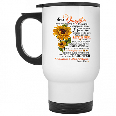 14 oz. White Travel Mug