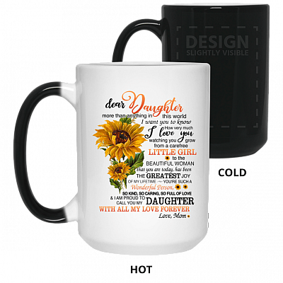 Alternative view of Mom To Dear Daughter More Than Anything In This World I Want You To Know How Very Much I Love You Coffee Mug