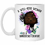 A Well-Read Woman Is A Dangerous Creature Coffee Mug - Beer Stein - Water Bottle