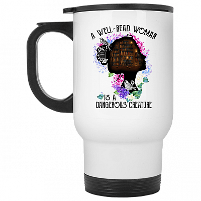 14 oz. White Travel Mug