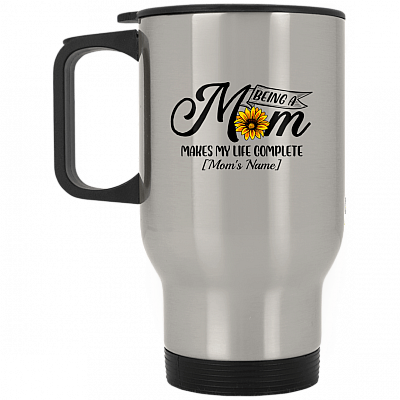 14 oz. Silver Travel Mug
