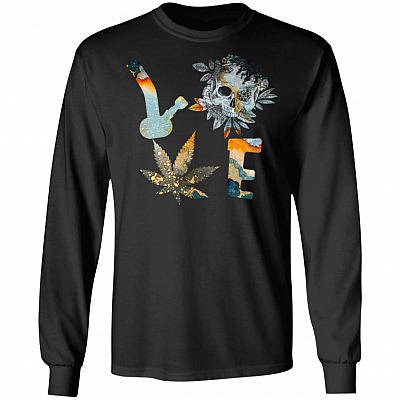 Love Cannabis Hoodie - Sweatshirt - Long Sleeve