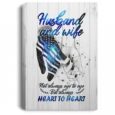 Husband And Wife Framed Canvas - Unframed Poster - Police Family Wall Decor