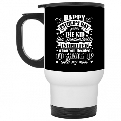 14 oz. White Travel Mug