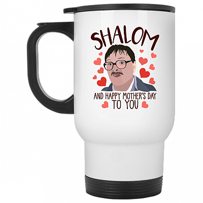 14 oz. White Travel Mug