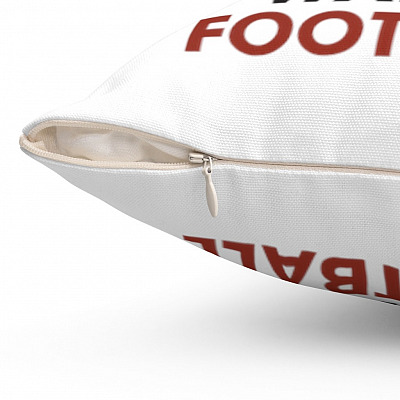 Alternative view of Calm and Football Throw Pillow - Decorative Pillow - Indoor Outdoor Cushion - Sofa Home Decor