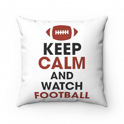 Calm and Football Throw Pillow - Decorative Pillow - Indoor Outdoor Cushion - Sofa Home Decor