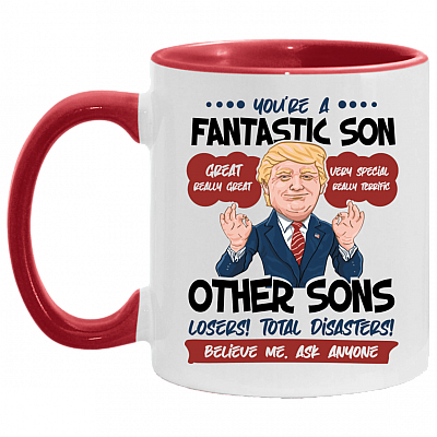 You're A Fantastic Son Others Sons Losers Total Disasters Believe Me Ask Anyone Accent Mug