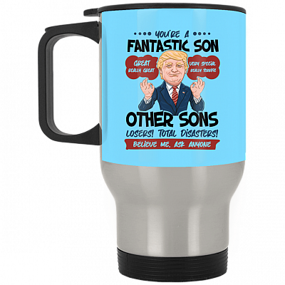 14 oz. Silver Travel Mug