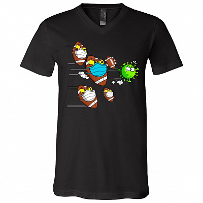 Funny Football Quarantined 2020 Disappointment T-Shirt V-neck - Football Chasing Ball Quarantine 2020 Shirt