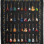 Guitar Lover Fleece Blanket - Guitar Lover Gifts Premium Sherpa Blanket - Woven Blanket