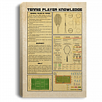 Tennis Player Knowledge Framed Canvas - Unframed Poster Tennis Player Wall Decor