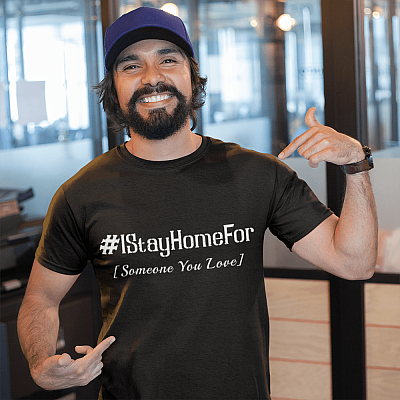 Alternative view of I Stay Home For Personalized T-Shirt - #istayhomefor Trending For Someone You Love V-Neck Shirt