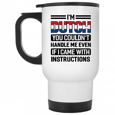 14 oz. White Travel Mug