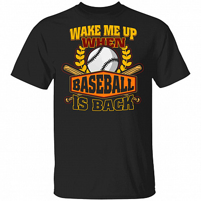 Wake Me Up When Baseball Is Back T-Shirt - Funny Baseball Shirt