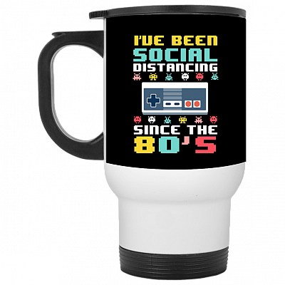 14 oz. White Travel Mug