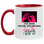 I've Been So-cial Dis-tancing Since The 80's Anti Socialism Accent Mug - Funny Retro Video Game Mug