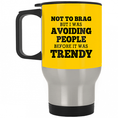 14 oz. Silver Travel Mug