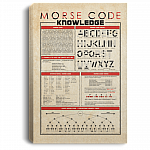 Morse Code Knowledge Framed Canvas - Unframed Poster