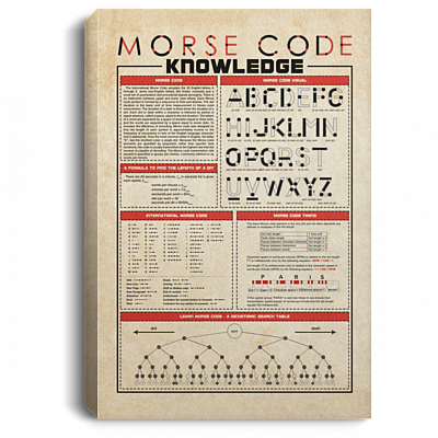 Morse Code Knowledge Framed Canvas - Unframed Poster